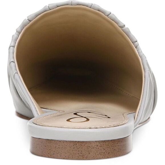 Revolve Sam Edelman CECILIA PEBBLED GRAY LEATHER SLIP ON MULES NWOT - Picture 3 of 10